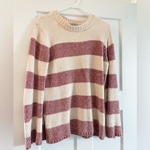 Pink and cream sweater